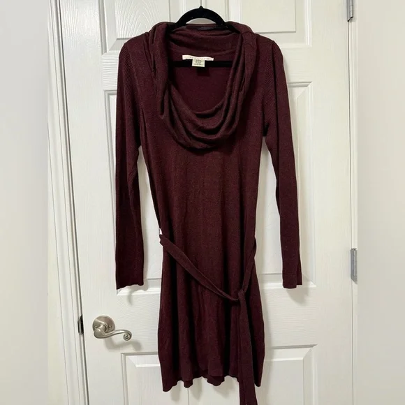Max Studio off the shoulder or cowl neck sweater dress with removable belt (DJ1) - Picture 6 of 6